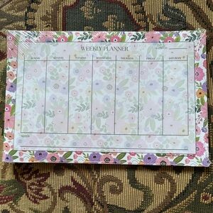 Floral Weekly Planner Pad